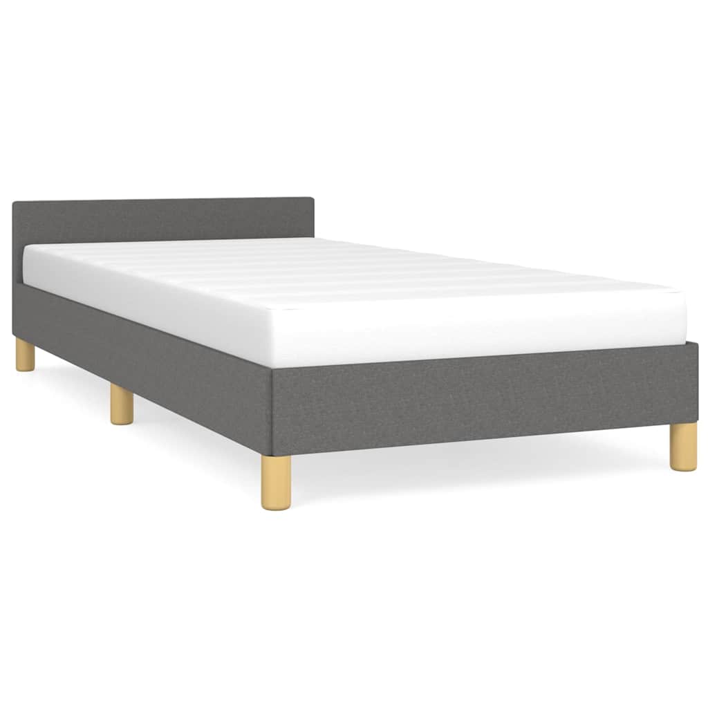 Vidaxl bedframe zonder matras 100x200 cm stof donkergrijs