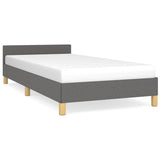 Vidaxl bedframe zonder matras 100x200 cm stof donkergrijs