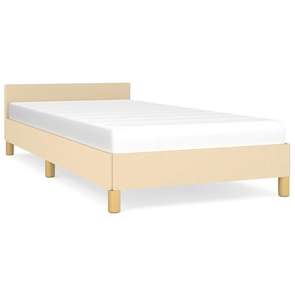 Vidaxl bedframe zonder matras 100x200 cm stof crèmekleurig