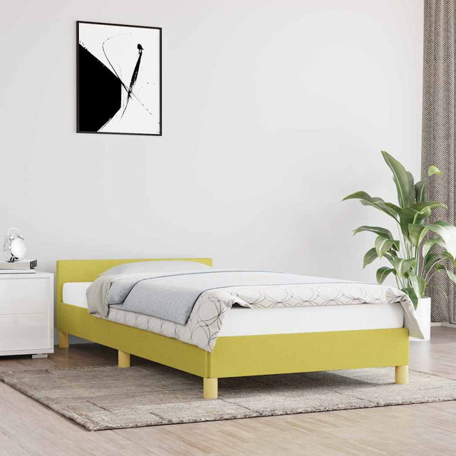 Vidaxl bedframe zonder matras 100x200 cm stof groen