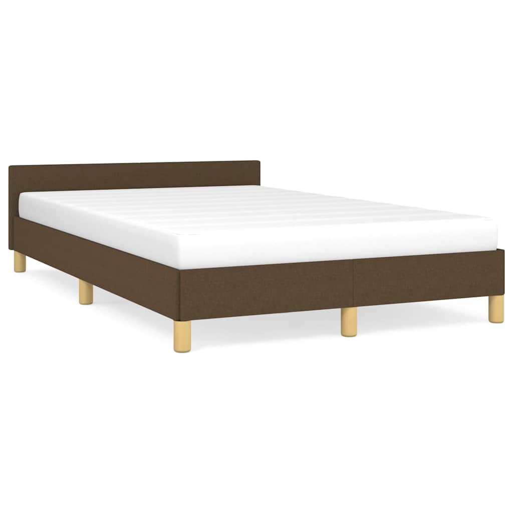Vidaxl bedframe zonder matras 120x200 cm stof donkerbruin