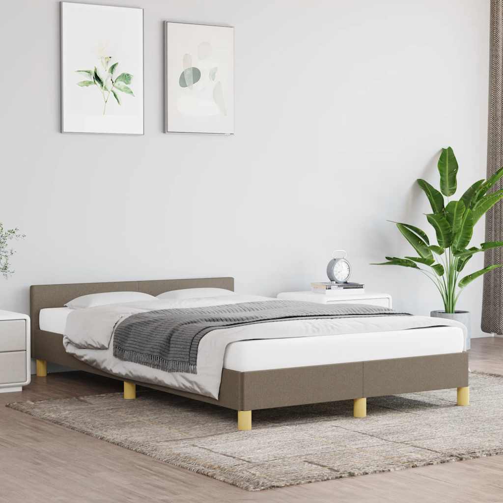 Vidaxl bedframe zonder matras 120x200 cm stof taupe