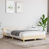 Vidaxl bedframe zonder matras 120x200 cm stof crèmekleurig