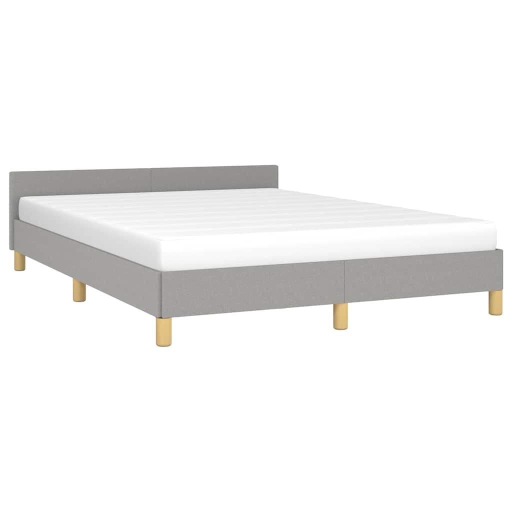 Vidaxl bedframe zonder matras stof lichtgrijs 140x190 cm