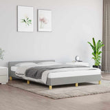 Vidaxl bedframe zonder matras stof lichtgrijs 140x190 cm