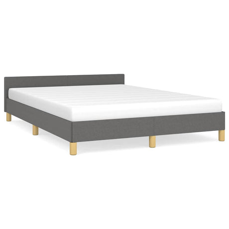 Vidaxl bedframe zonder matras stof donkergrijs 140x190 cm