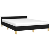 Vidaxl bedframe zonder matras stof zwart 140x190 cm
