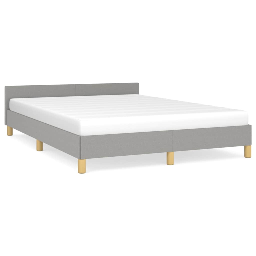 Vidaxl bedframe zonder matras stof lichtgrijs 140x200 cm