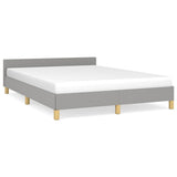 Vidaxl bedframe zonder matras stof lichtgrijs 140x200 cm