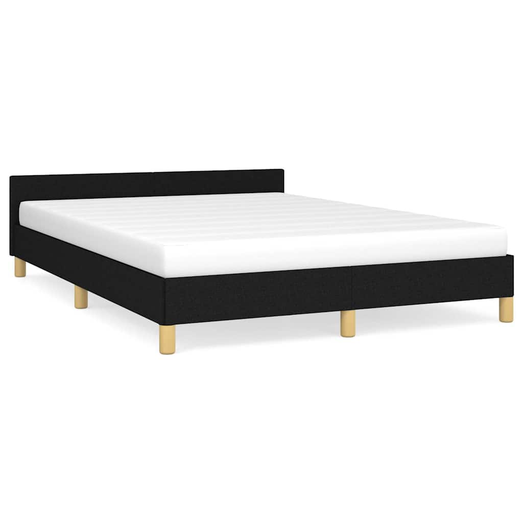 Vidaxl bedframe zonder matras stof zwart 140x200 cm