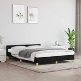 Vidaxl bedframe zonder matras stof zwart 140x200 cm