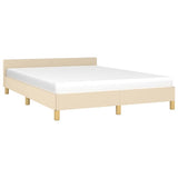 Vidaxl bedframe zonder matras stof crèmekleurig 140x200 cm