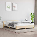 Vidaxl bedframe zonder matras stof crèmekleurig 140x200 cm