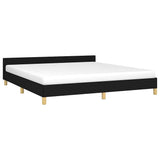 Vidaxl bedframe zonder matras stof zwart 160x200 cm
