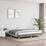 Vidaxl bedframe zonder matras stof taupe 160x200 cm
