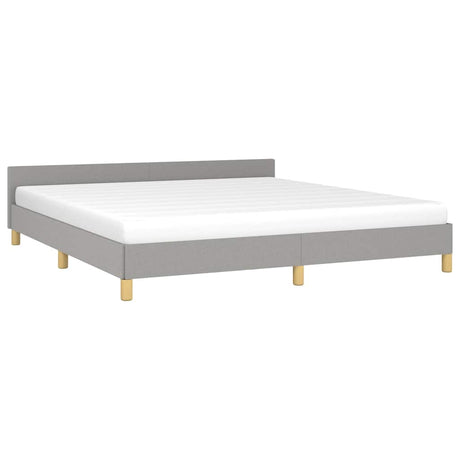 Vidaxl bedframe zonder matras stof lichtgrijs 180x200 cm