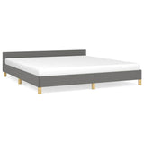 Vidaxl bedframe zonder matras stof donkergrijs 180x200 cm