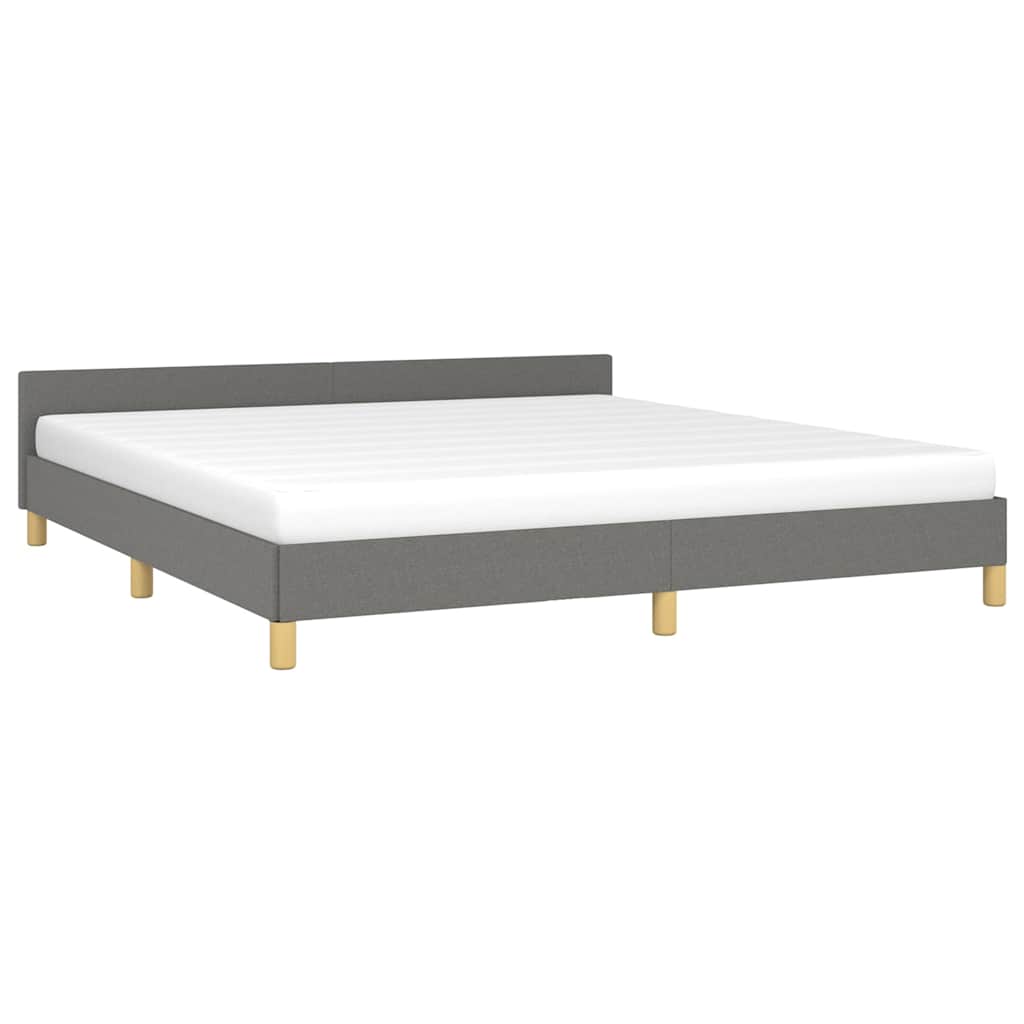Vidaxl bedframe zonder matras stof donkergrijs 180x200 cm