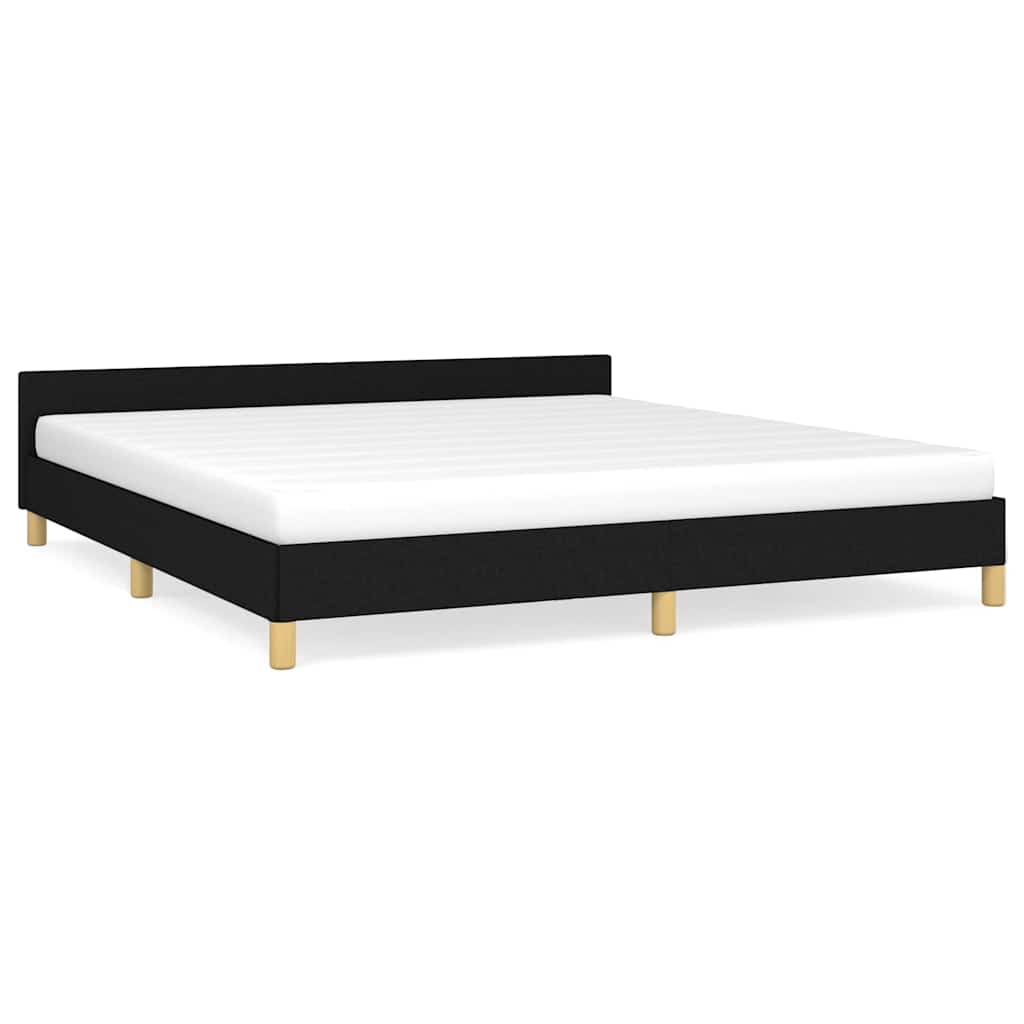 Vidaxl bedframe zonder matras stof zwart 180x200 cm