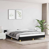 Vidaxl bedframe zonder matras stof zwart 180x200 cm