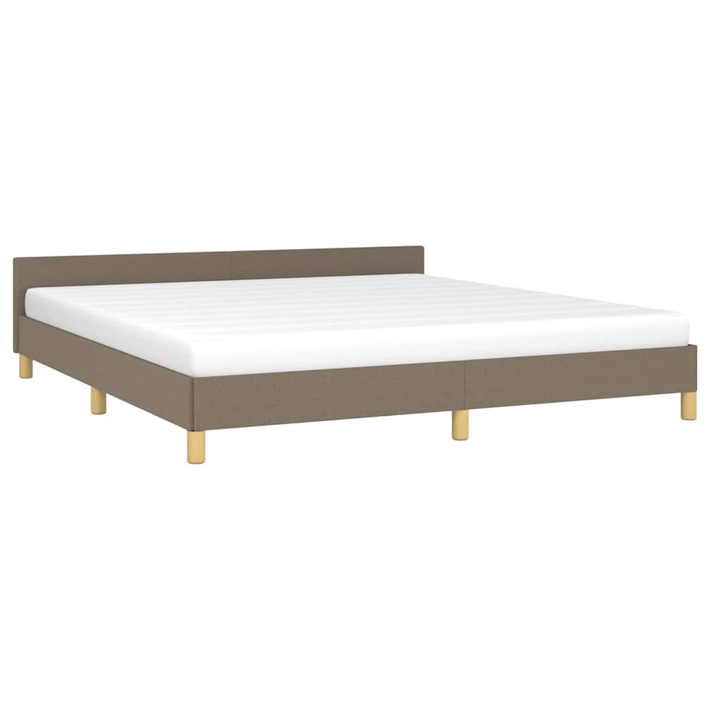 Vidaxl bedframe zonder matras stof taupe 180x200 cm