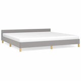 Vidaxl bedframe zonder matras stof lichtgrijs 200x200 cm