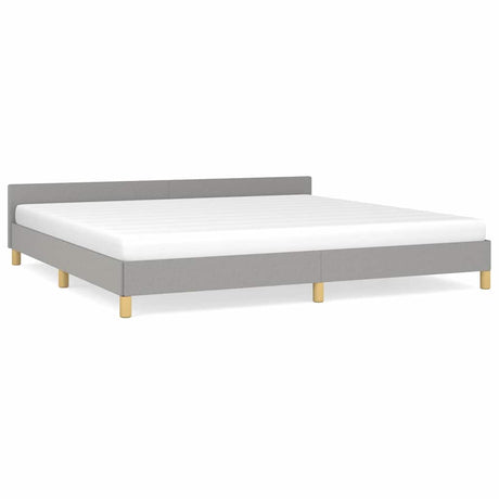 Vidaxl bedframe zonder matras stof lichtgrijs 200x200 cm