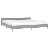 Vidaxl bedframe zonder matras stof lichtgrijs 200x200 cm