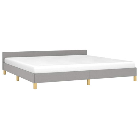 Vidaxl bedframe zonder matras stof lichtgrijs 200x200 cm