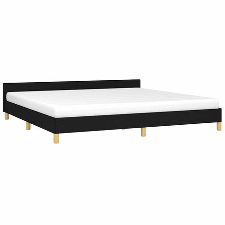 Vidaxl bedframe zonder matras stof zwart 200x200 cm