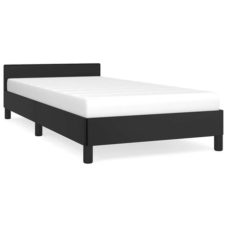 Vidaxl bedframe met hoofdeinde zonder matras 80x200 cm zwart