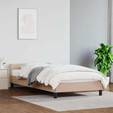 Vidaxl bedframe met hoofdeinde zonder matras cappuccino 80x200 cm