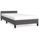 Vidaxl bedframe met hoofdeinde zonder matras 90x190 cm grijs