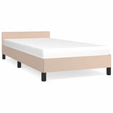 Vidaxl bedframe met hoofdeinde zonder matras cappuccino 90x190 cm
