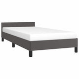 Vidaxl bedframe met hoofdeinde zonder matras 100x200 cm grijs