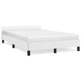 Vidaxl bedframe met hoofdeinde zonder matras 120x200 cm wit