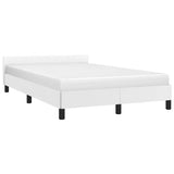 Vidaxl bedframe met hoofdeinde zonder matras 120x200 cm wit