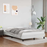 Vidaxl bedframe met hoofdeinde zonder matras 120x200 cm wit