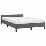 Vidaxl bedframe met hoofdeinde zonder matras 120x200 cm grijs