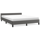 Vidaxl bedframe met hoofdeinde zonder matras 140x190 cm grijs