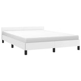 Vidaxl bedframe met hoofdeinde zonder matras 140x200 cm wit