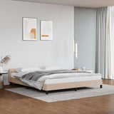 Vidaxl bedframe met hoofdeinde zonder matras cappuccino 160x200 cm