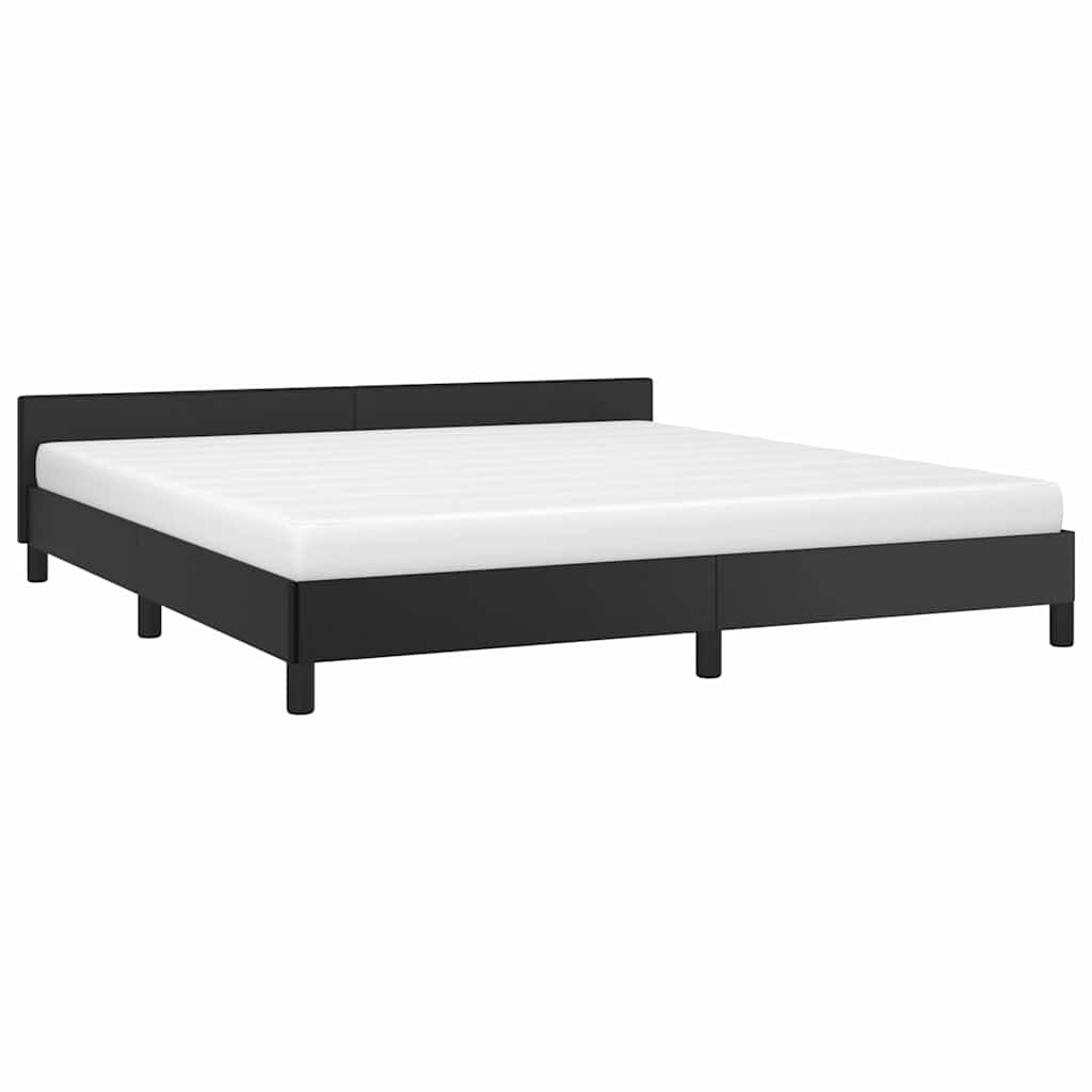 Vidaxl bedframe met hoofdeinde zonder matras 180x200 cm zwart