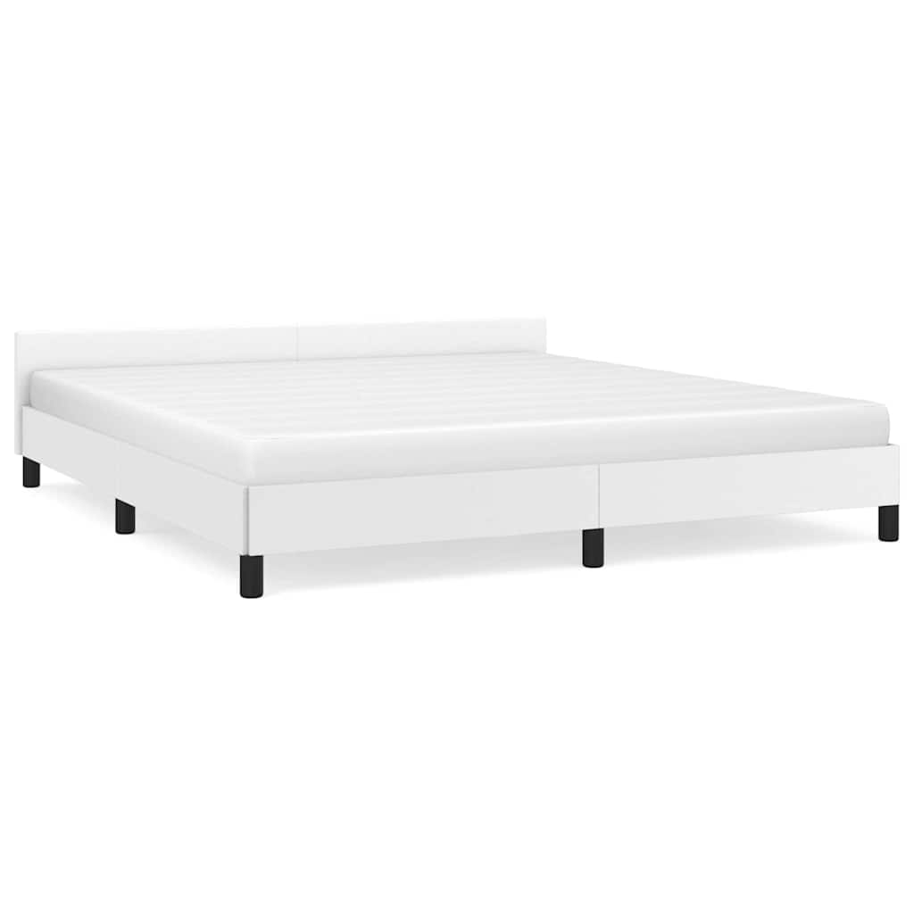 Vidaxl bedframe met hoofdeinde zonder matras 180x200 cm wit