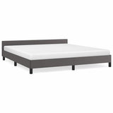 Vidaxl bedframe met hoofdeinde zonder matras 180x200 cm grijs