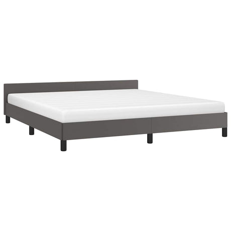 Vidaxl bedframe met hoofdeinde zonder matras 180x200 cm grijs