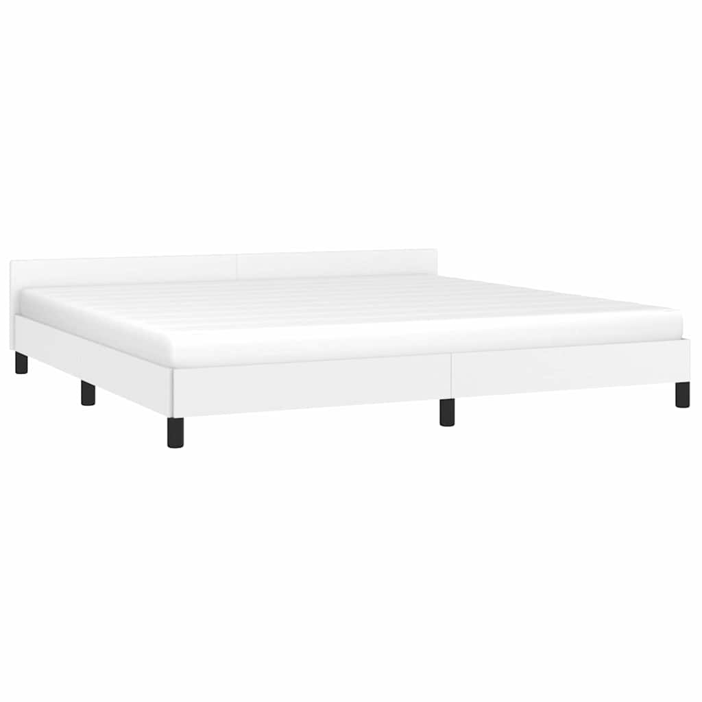 Vidaxl bedframe met hoofdeinde zonder matras 200x200 cm wit