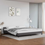 Vidaxl bedframe met hoofdeinde zonder matras 200x200 cm grijs