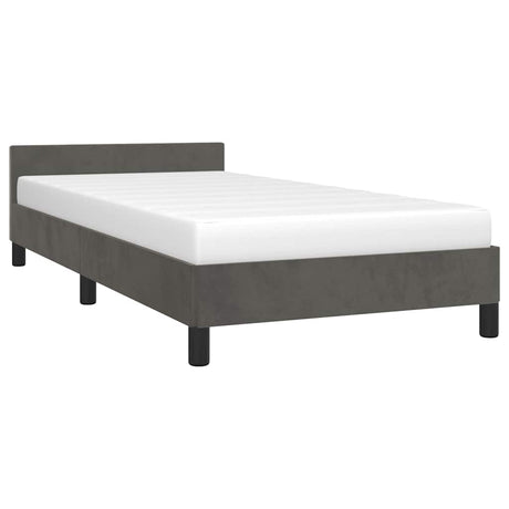 Vidaxl bedframe zonder matras 80x200 cm fluweel donkergrijs