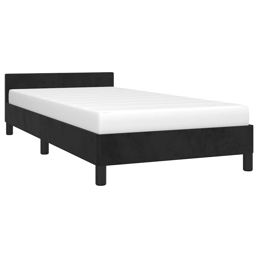 Vidaxl bedframe met hoofdeinde zonder matras 80x200 cm fluweel zwart